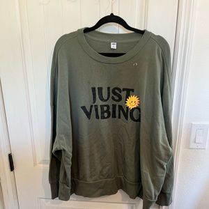 Old Navy Just Vibing Cropped Sweatshirt